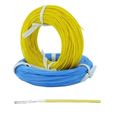 kualitas  Yellow Color PTFE Insulated Wires 8 12 18 20 26 28 30 Awg PTFE Wire Pabrik